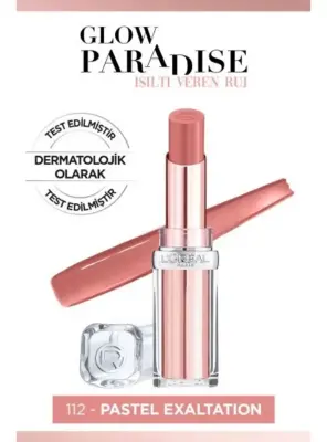 Loreal Paris Glow Paradise Balm-in-Lipstick - Işıltı Veren Ruj 112 Pastel Exaltation - 1