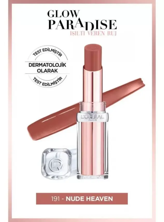 Loreal Paris Glow Paradise Balm-in-Lipstick - Işıltı Veren Ruj 191 Nude Heaven - 1