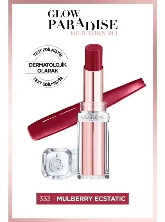 Loreal Paris Glow Paradise Balm-in-Lipstick - Işıltı Veren Ruj 353 Mulberry Ecstatic - 1