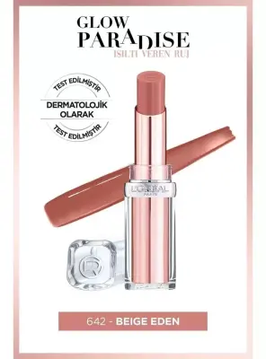 Loreal Paris Glow Paradise Balm-in-Lipstick - Işıltı Veren Ruj 642 Beige Eden - 1