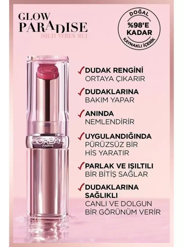 Loreal Paris Glow Paradise Balm-in-Lipstick - Işıltı Veren Ruj 642 Beige Eden - 2