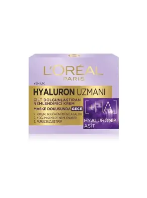 Loreal Paris Hyaluron Uzmanı Nemlendirici Gece Kremi 50 ml - 2