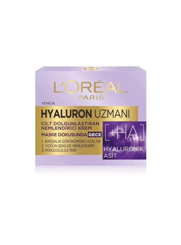 Loreal Paris Hyaluron Uzmanı Nemlendirici Gece Kremi 50 ml - 2
