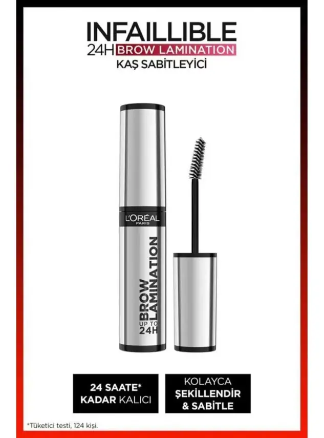 Loreal Paris Infaillible 24H Brow Lamination Şeffaf Kaş Sabitleyici - 00 Clear/Transparent - 1