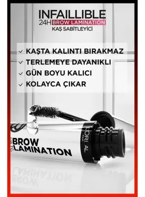 Loreal Paris Infaillible 24H Brow Lamination Şeffaf Kaş Sabitleyici - 00 Clear/Transparent - 4