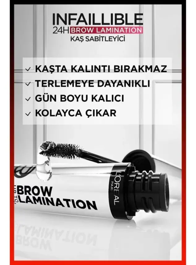 Loreal Paris Infaillible 24H Brow Lamination Şeffaf Kaş Sabitleyici - 00 Clear/Transparent - 4
