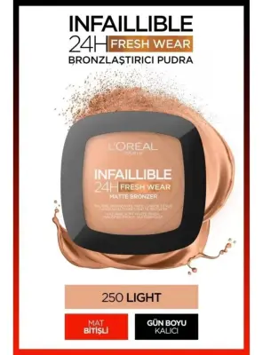 Loreal Paris Infaillible 24H Fresh Wear Bronzlaştırıcı Pudra - 250 Light 9gr - 1