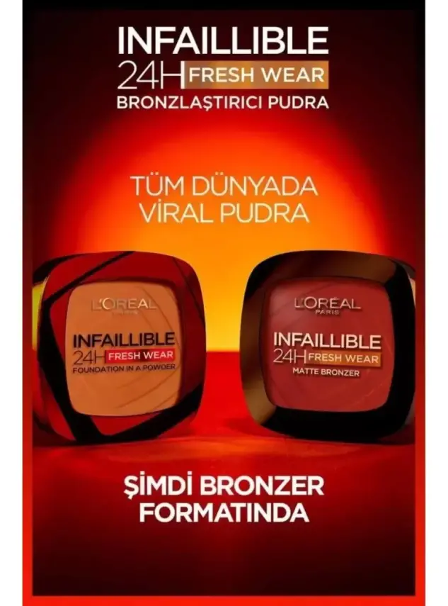 Loreal Paris Infaillible 24H Fresh Wear Bronzlaştırıcı Pudra - 250 Light 9gr - 2