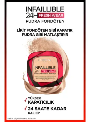 Loreal Paris Infaillible 24H Fresh Wear Pudra Fondöten 220 Sand 9gr - 3
