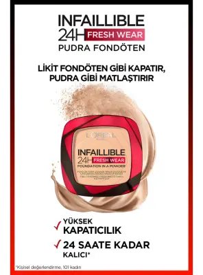 Loreal Paris Infaillible 24H Fresh Wear Pudra Fondöten 40 Cashmere 9gr - 3
