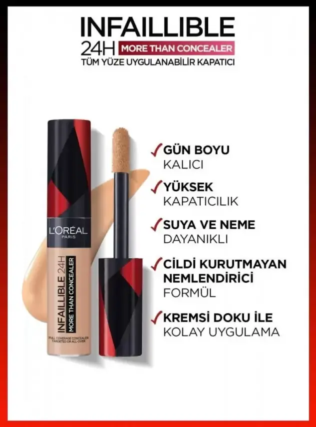 Loreal Paris Infaillible 24H Tüm Yüze Uygulanabilir Kapatıcı - 323 Fawn/Cham 11ml - 3