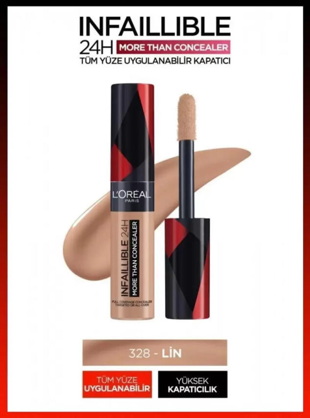 Loreal Paris Infaillible 24H Tüm Yüze Uygulanabilir Kapatıcı - 328 Inter 11ml - Loreal
