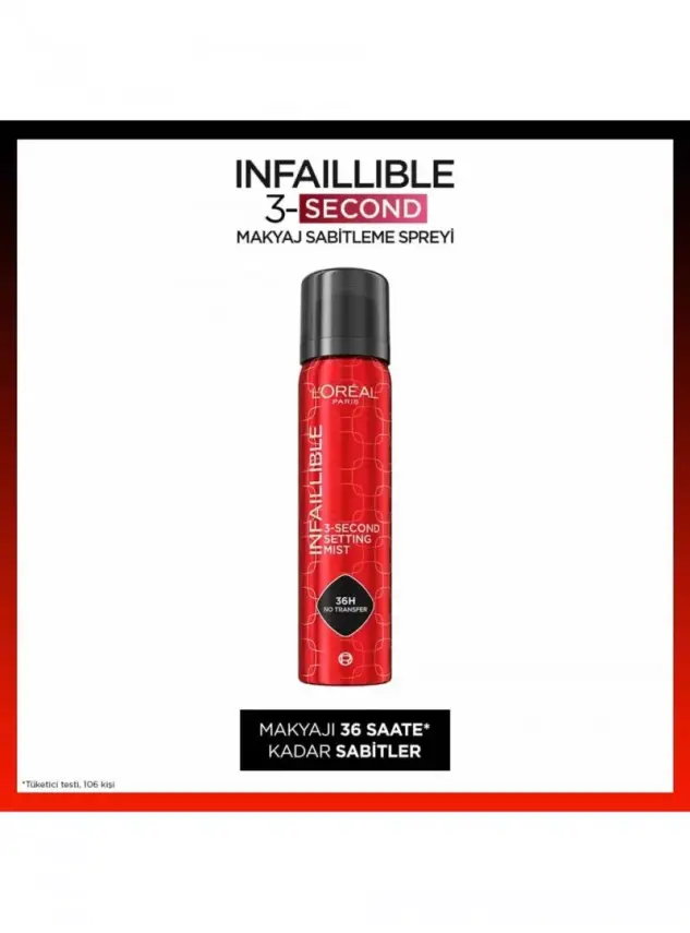 Loreal Paris Infaillible 3-Second Makyaj Sabitleme Spreyi 75ml - 1