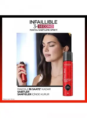 Loreal Paris Infaillible 3-Second Makyaj Sabitleme Spreyi 75ml - 2