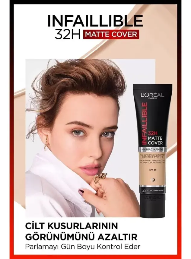Loreal Paris Infaillible 32H Matte Cover Yüksek Kapatıcı Fondöten - 110 VANIL - 2
