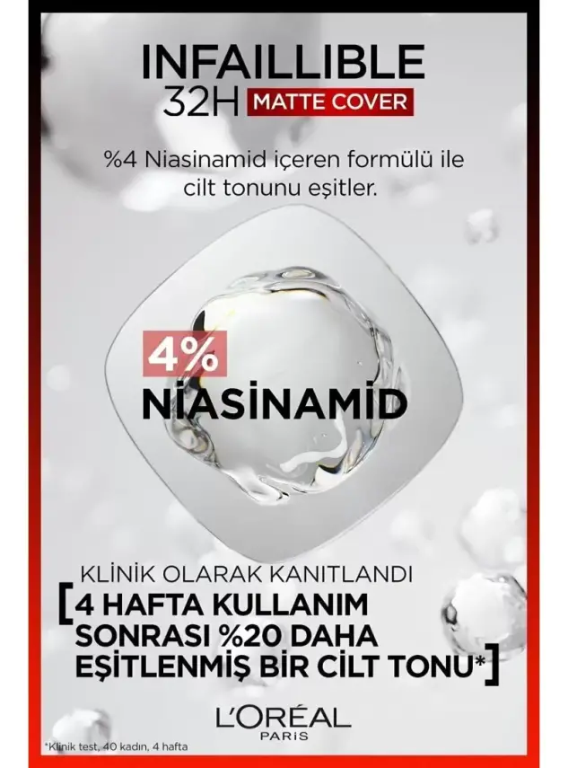 Loreal Paris Infaillible 32H Matte Cover Yüksek Kapatıcı Fondöten - 110 VANIL - 3