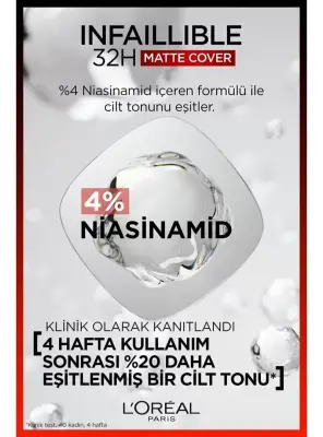 Loreal Paris Infaillible 32H Matte Cover Yüksek Kapatıcı Fondöten - 155 NATUR - 2