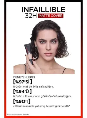 Loreal Paris Infaillible 32H Matte Cover Yüksek Kapatıcı Fondöten - 155 NATUR - 3