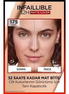 Loreal Paris Infaillible 32H Matte Cover Yüksek Kapatıcı Fondöten - 175 SABLE - 2