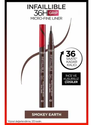 Loreal Paris Infaillible 36H Grip Micro Fine Eyeliner 02 SMOKEY EARTH -Kahverengi- - 2