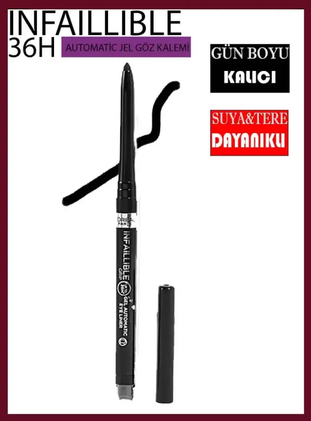 Loreal Paris Infaillible Automatic Jel Göz Kalemi - Mat Siyah - 1