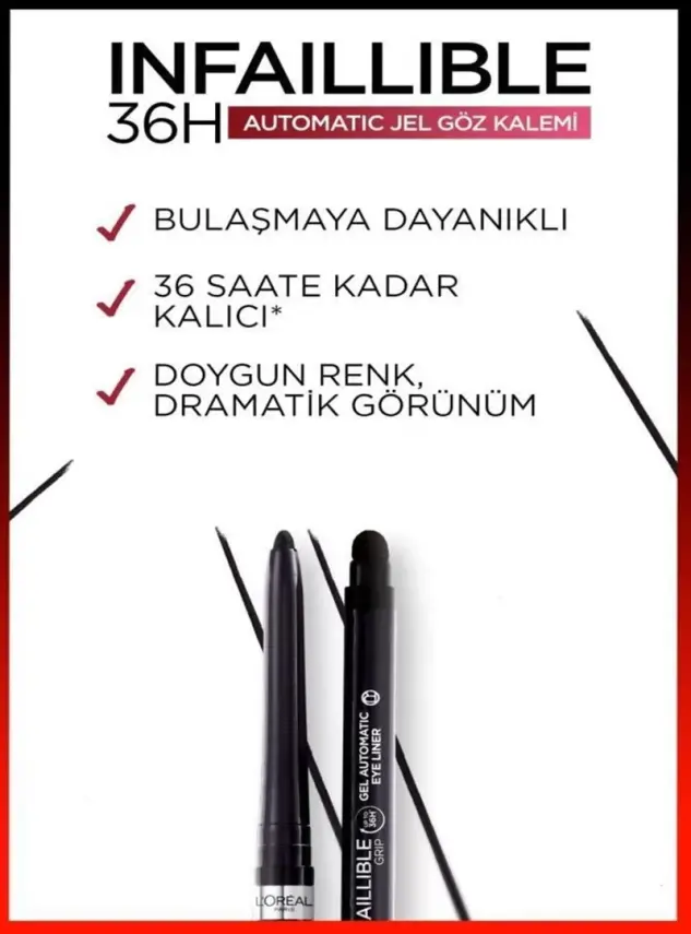 Loreal Paris Infaillible Automatic Jel Göz Kalemi - Mat Siyah - 2