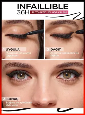 Loreal Paris Infaillible Automatic Jel Göz Kalemi - Mat Siyah - 4