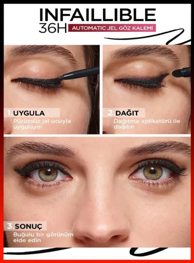 Loreal Paris Infaillible Automatic Jel Göz Kalemi - Mat Siyah - 4