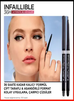 Loreal Paris Infaillible Automatic Jel Göz Kalemi - Mat Siyah - 5