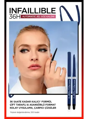 Loreal Paris Infaillible Automatic Jel Göz Kalemi - Mavi - 2