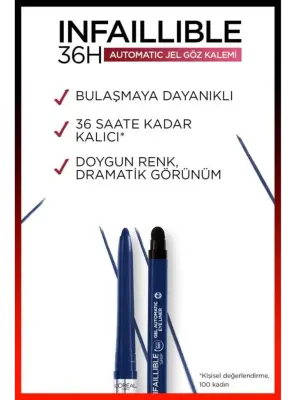 Loreal Paris Infaillible Automatic Jel Göz Kalemi - Mavi - 3