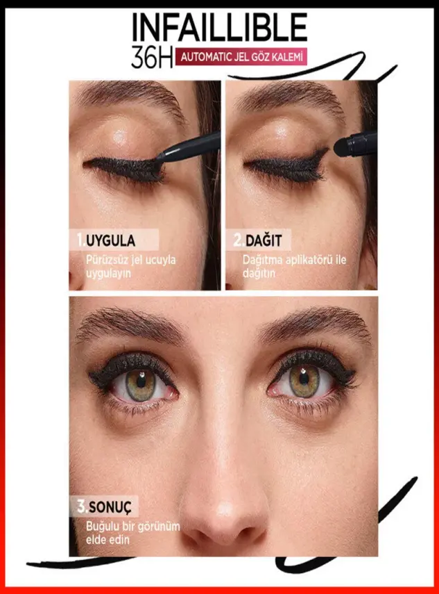 Loreal Paris Infaillible Automatic Jel Göz Kalemi - Yoğun Siyah - 2