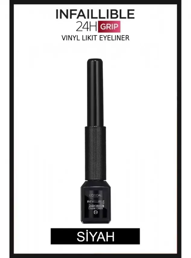 Loreal Paris Infaillible Grip 24H Vinyl Likit Eyeliner - Siyah - 1