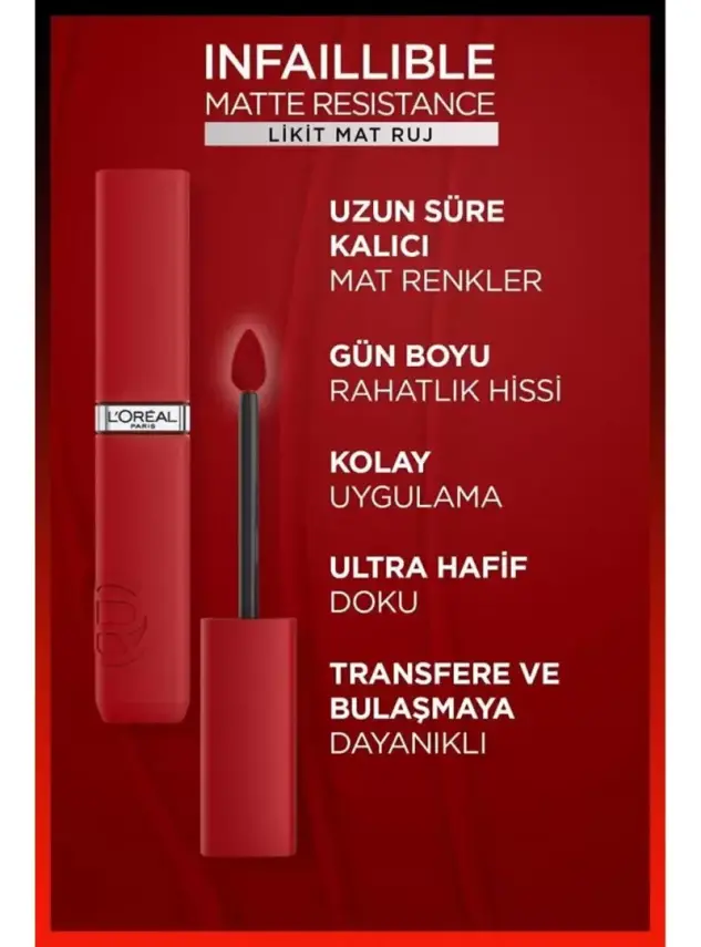 Loreal Paris Infaillible Matte Resistance Likit Mat Ruj - 115 Snooze Your Alarm - 6