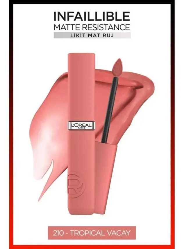 Loreal Paris Infaillible Matte Resistance Likit Mat Ruj - 210 Tropical Vacay - 1