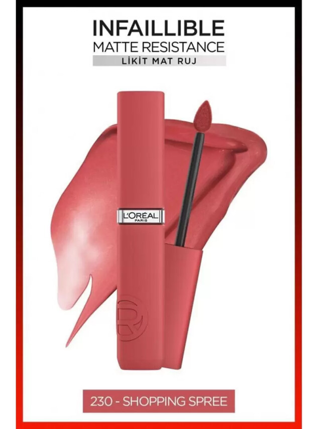 Loreal Paris Infaillible Matte Resistance Likit Mat Ruj - 230 Shopping Spree - Loreal
