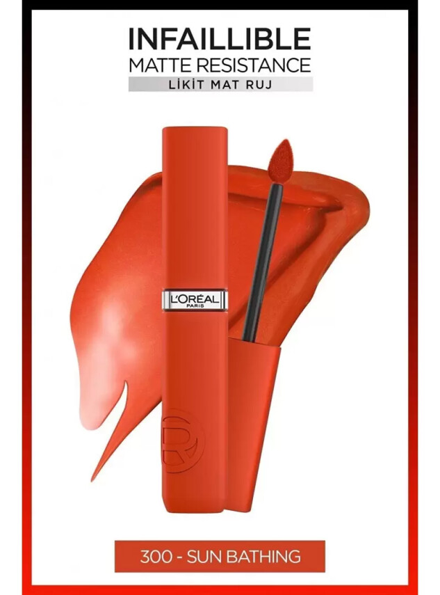 Loreal Paris Infaillible Matte Resistance Likit Mat Ruj - 300 Sun Bathing - Loreal