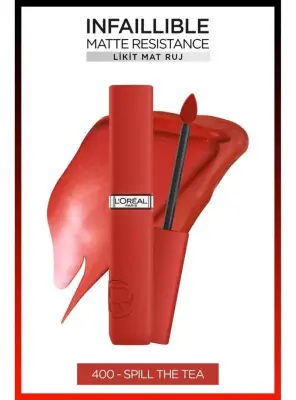 Loreal Paris Infaillible Matte Resistance Likit Mat Ruj - 400 Spill The Tea - 1
