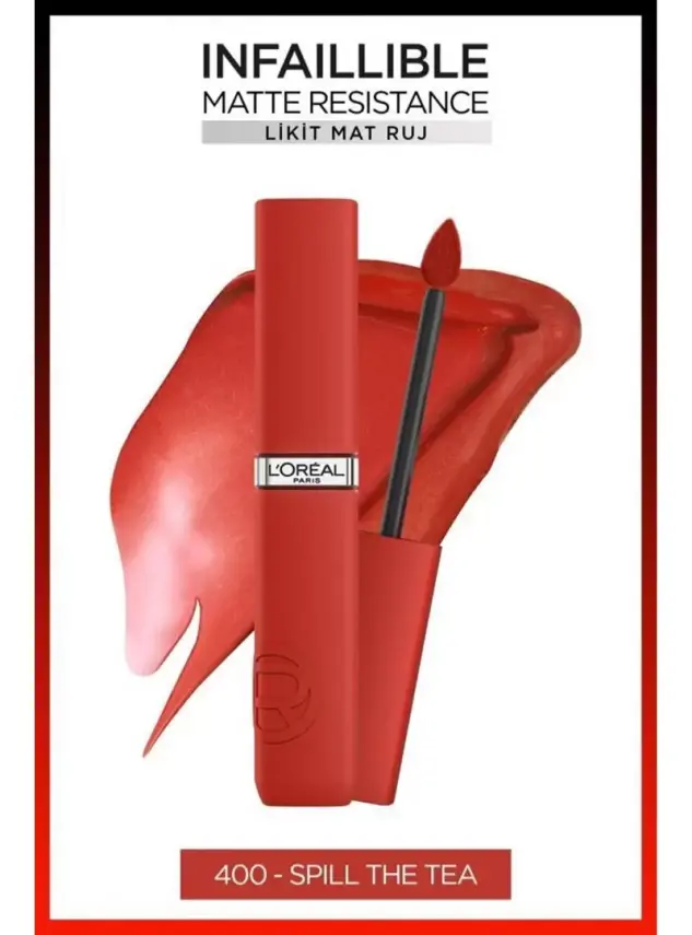 Loreal Paris Infaillible Matte Resistance Likit Mat Ruj - 400 Spill The Tea - 1