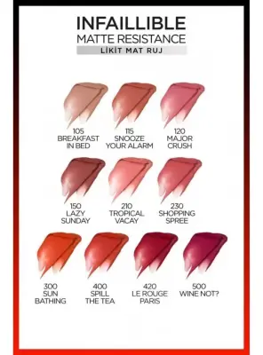 Loreal Paris Infaillible Matte Resistance Likit Mat Ruj - 420 Le Rouge Paris - 5