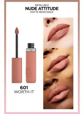 Loreal Paris Infaillible Matte Resistance Likit Mat Ruj - 601 Worth It - 2