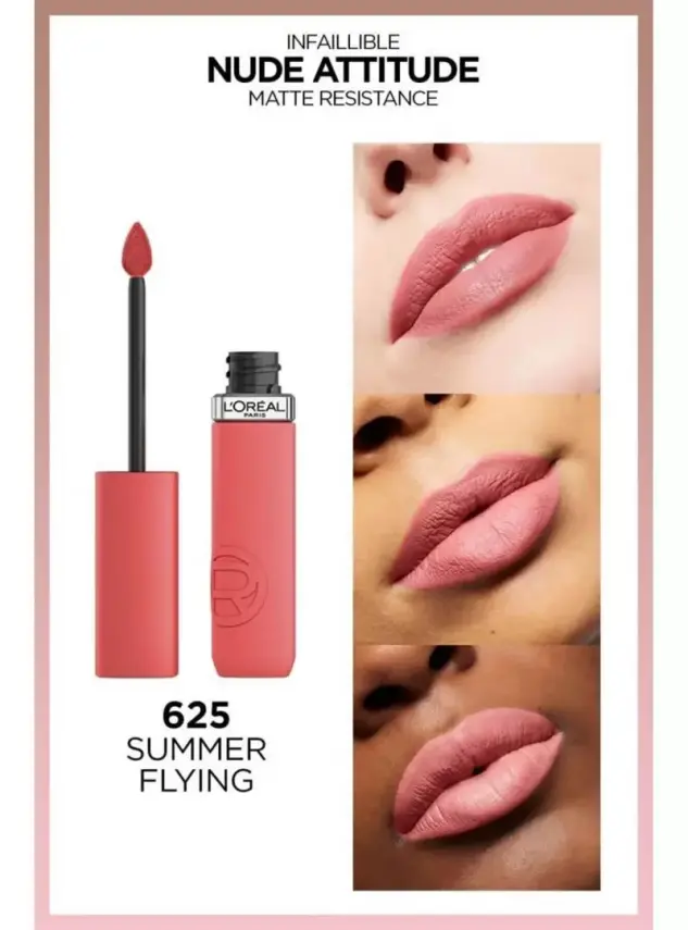 Loreal Paris Infaillible Matte Resistance Likit Mat Ruj - 625 Summer Flying - 2