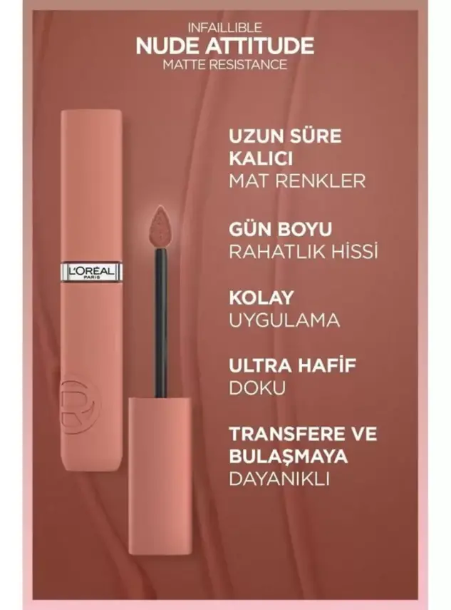 Loreal Paris Infaillible Matte Resistance Likit Mat Ruj - 625 Summer Flying - 4