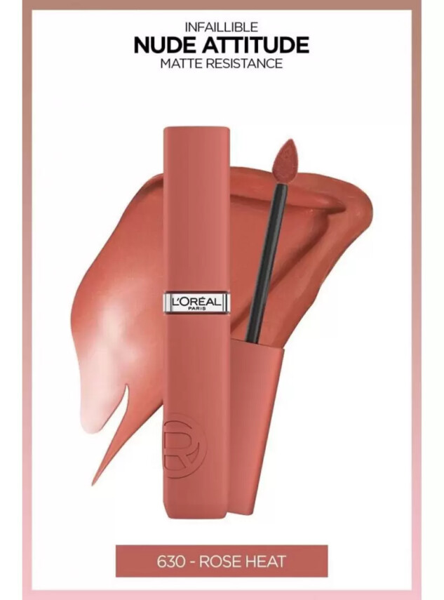 Loreal Paris Infaillible Matte Resistance Likit Mat Ruj - 630 Rose Heat - Loreal