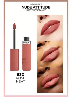 Loreal Paris Infaillible Matte Resistance Likit Mat Ruj - 630 Rose Heat - 2