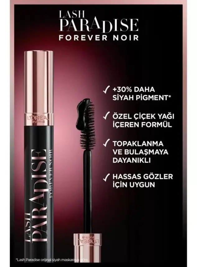 Loreal Paris Lash Paradise Maskara - Forever Noir - 3