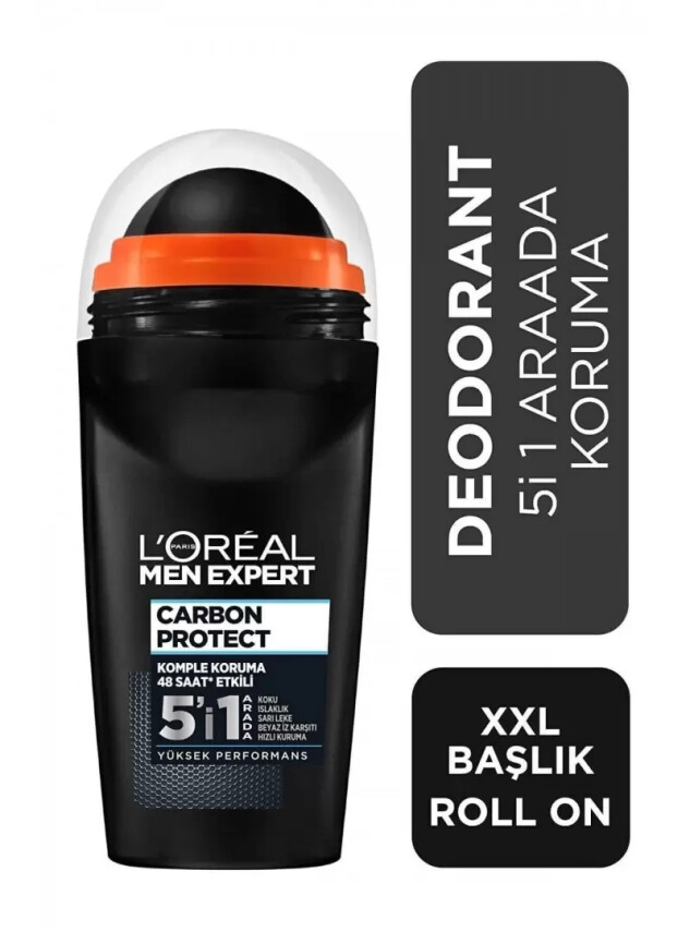 Loreal Paris Men Expert Carbon Protect 5in1 XXL Ball Roll On - Komple Koruma - 50 ml - Loreal