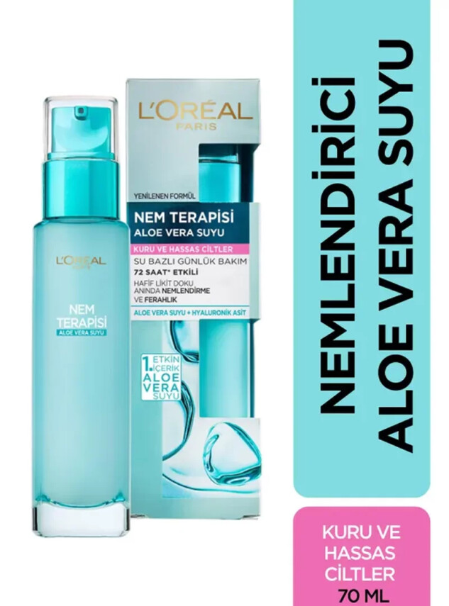 Loreal Paris Nem Terapisi Aloe Vera Suyu - Kuru ve Hassas Ciltler - 70 ml - Loreal