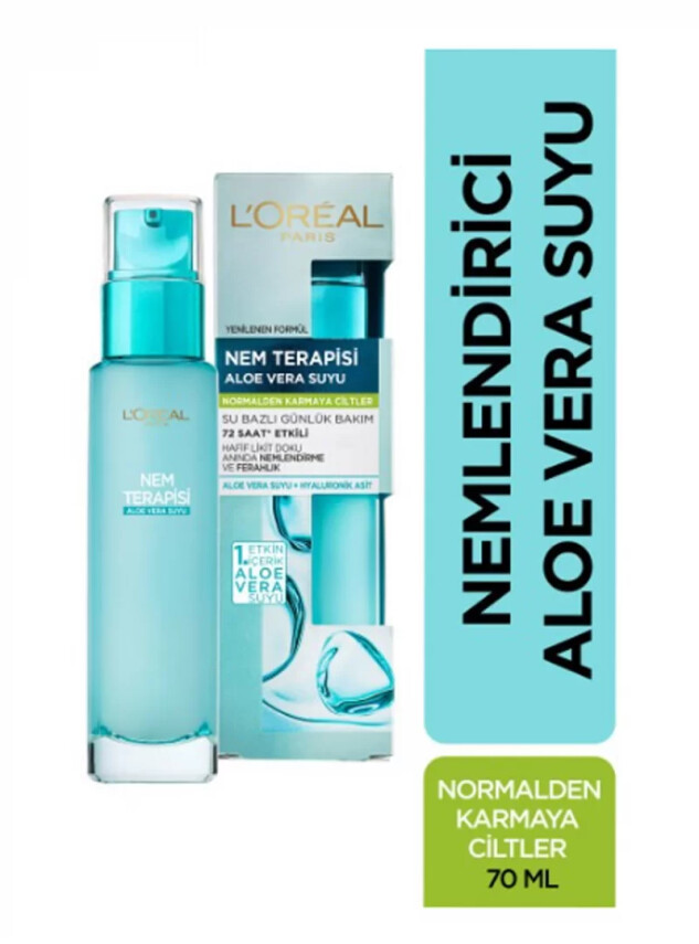 Loreal Paris Nem Terapisi Aloe Vera Suyu - Normalden Karmaya Ciltler - 70 ml - Loreal