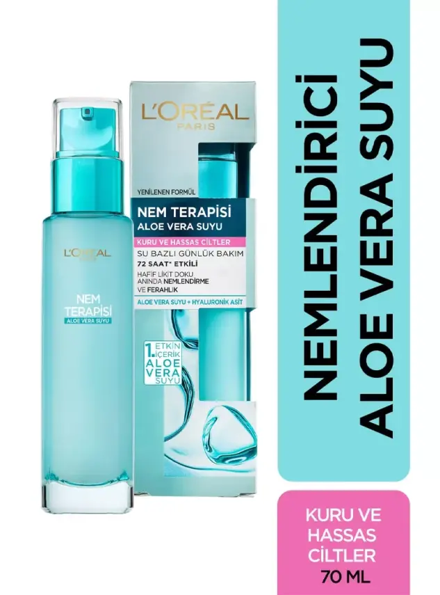 Loreal Paris Nem Terapisi Aloe Vera Suyu - Normalden Kuruya Ciltler - 70 ml - 1